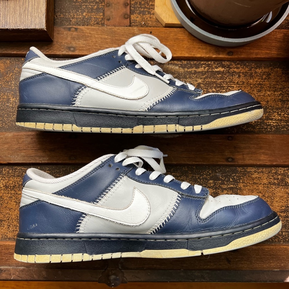 Nike “Baseball Pack” Dunk Lowneutral grey midnight navy size 10.5